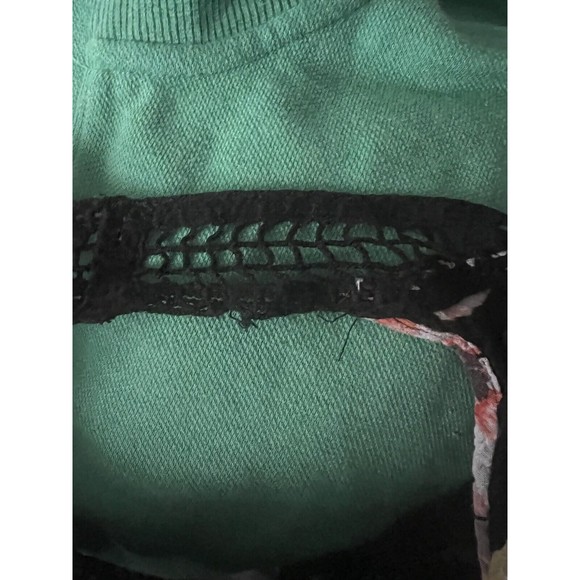 Torrid Floral Print Gauze Crochet Tank Top Black‎ Size 2 - Picture 6 of 9